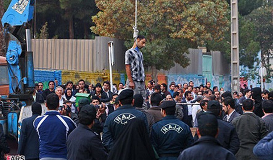 One man was hanged in public in Gharchak (west of Tehran) this morning