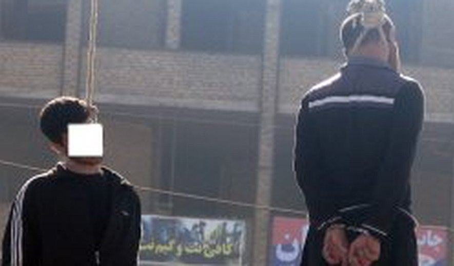 Nine prisoners, among them one woman, were executed in Iran today- Three of the prisoners hanged in the public